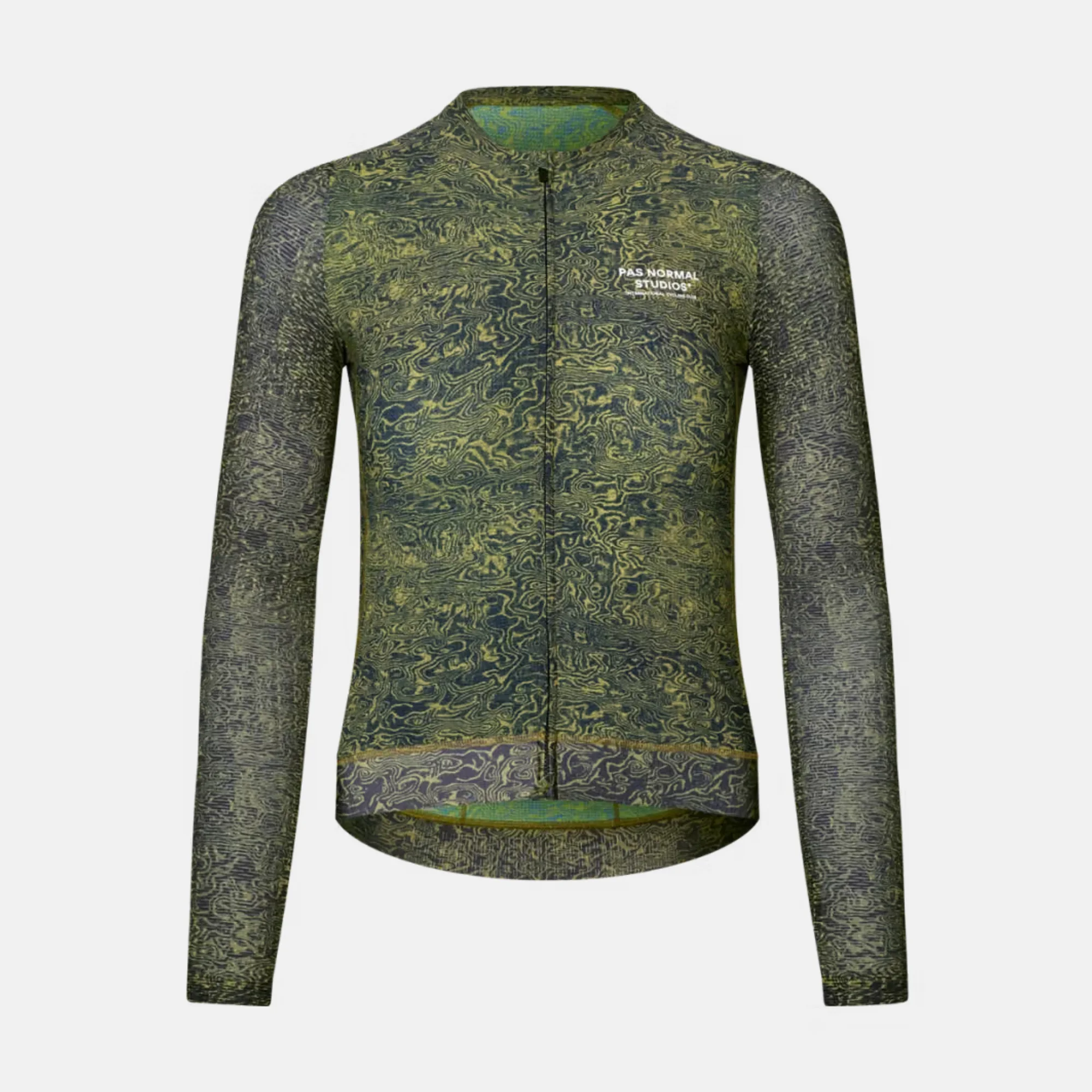 Майка Pas Normal Studios Women's Essential Light Long Sleeve Jersey AOP Grain Dark Lime