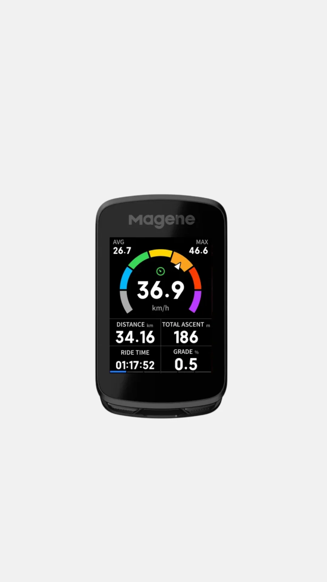 Magene. Велокомпьютер GPS, модель C606 Pro, черный